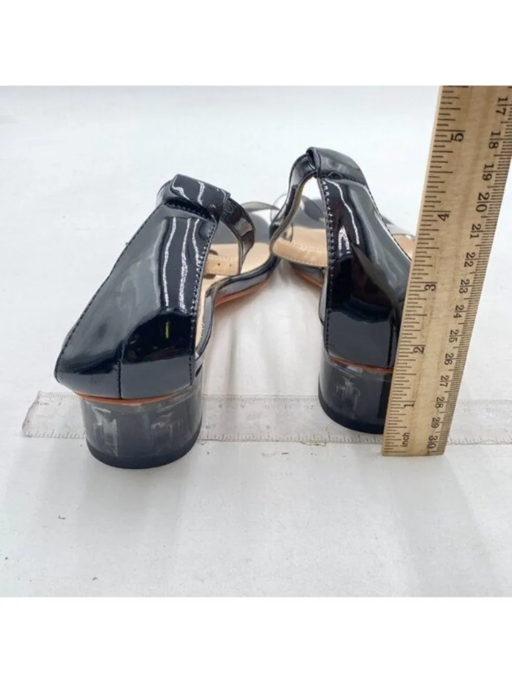 XYD Heels for Women Open Toe Sandals Buckled Low Chunky Block Pump Shoes Black